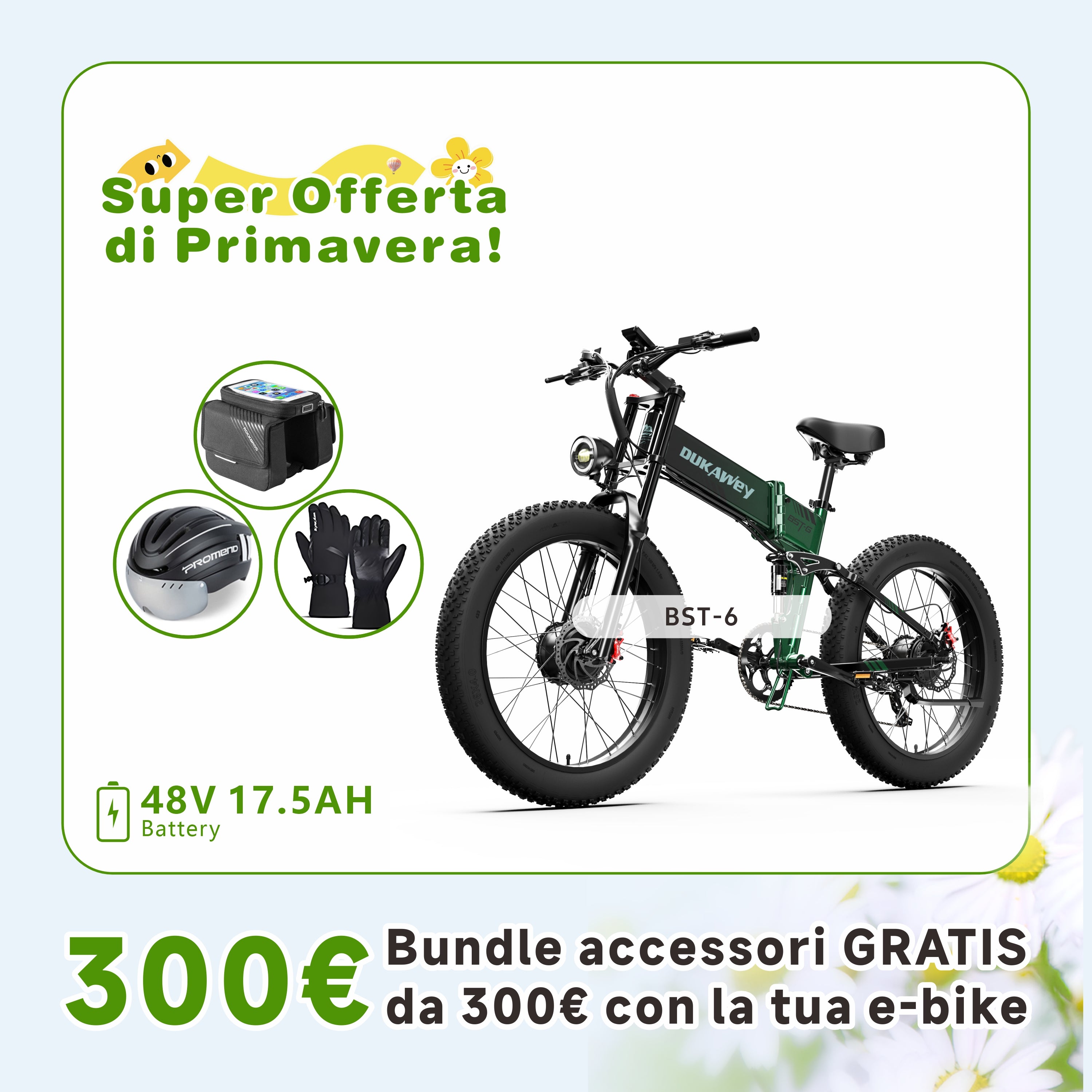 DUKAWEY BST-6 Bici Elettrica 2000W