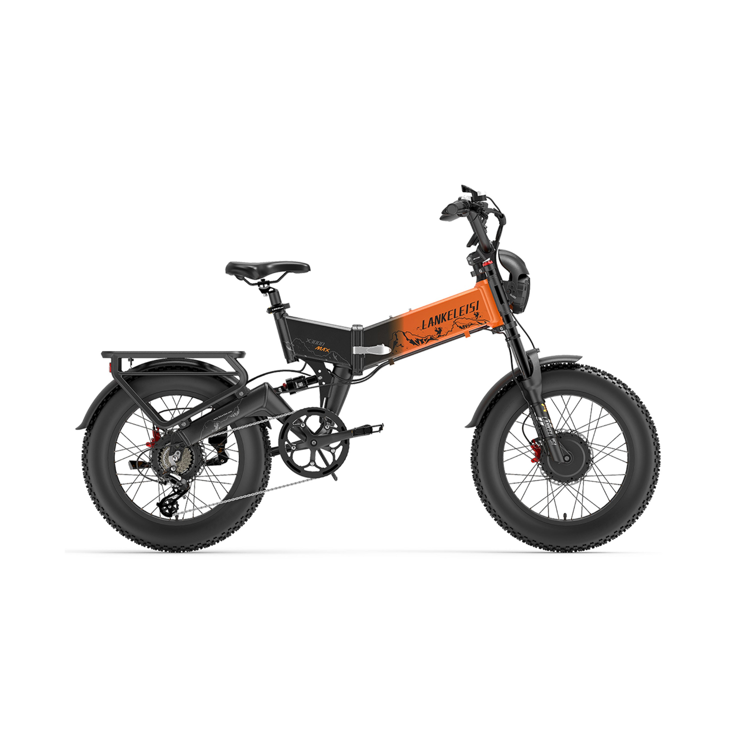 LANKELEISI X3000 MAX Fat Bike Elettrica (arancione)