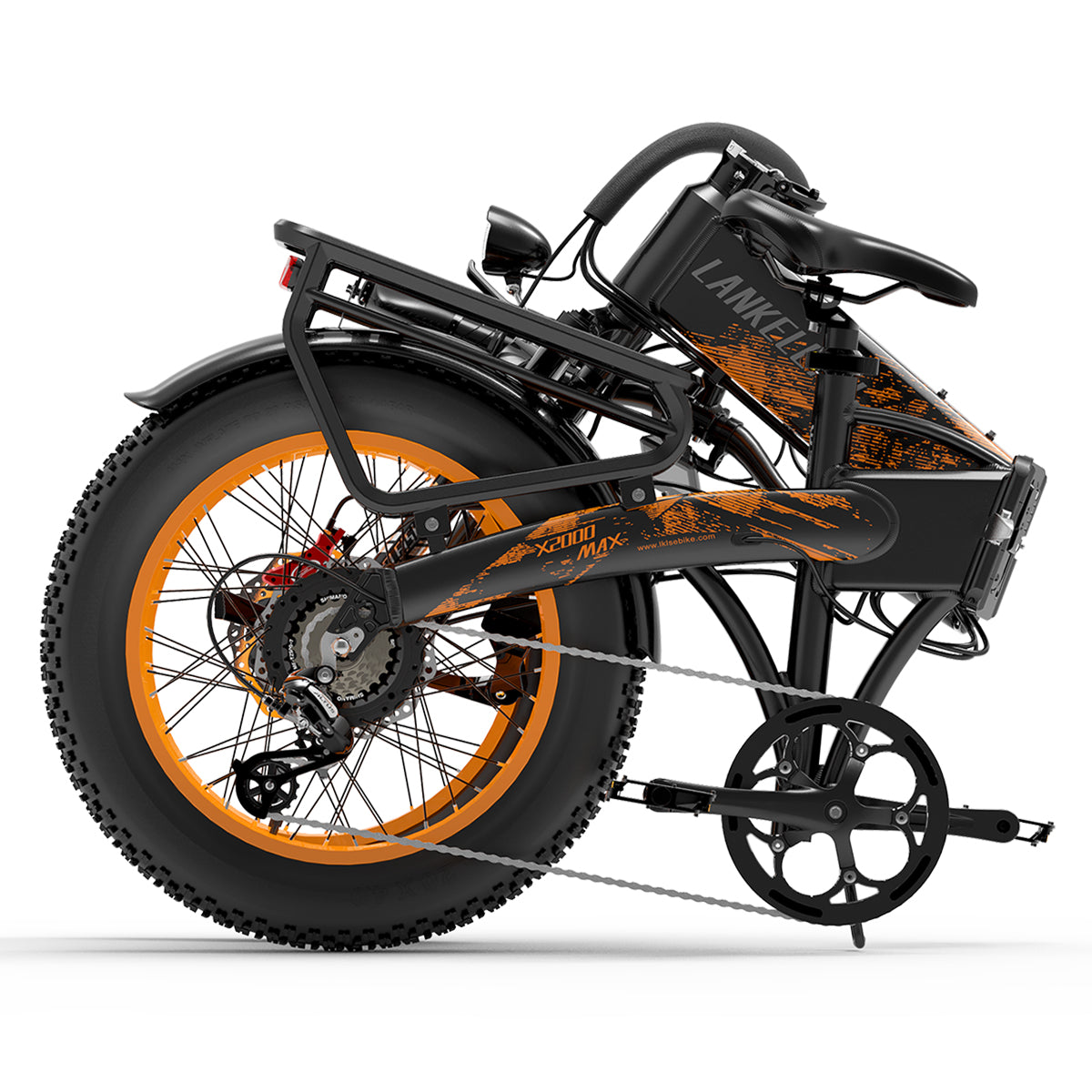 LANKELEISI X2000 MAX bici elettrica pieghevole arancione