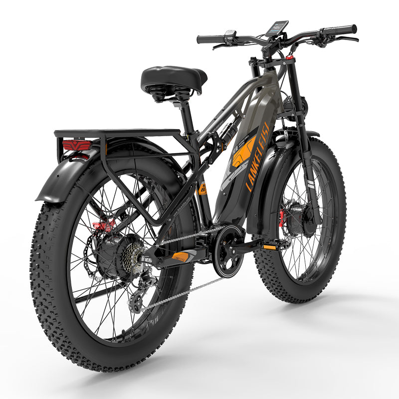 【Pre-vendita】LANKELEISI MG800Max 2000W Doppio Motore 26″ Pneumatici Fat Bici Elettrica All Terrain