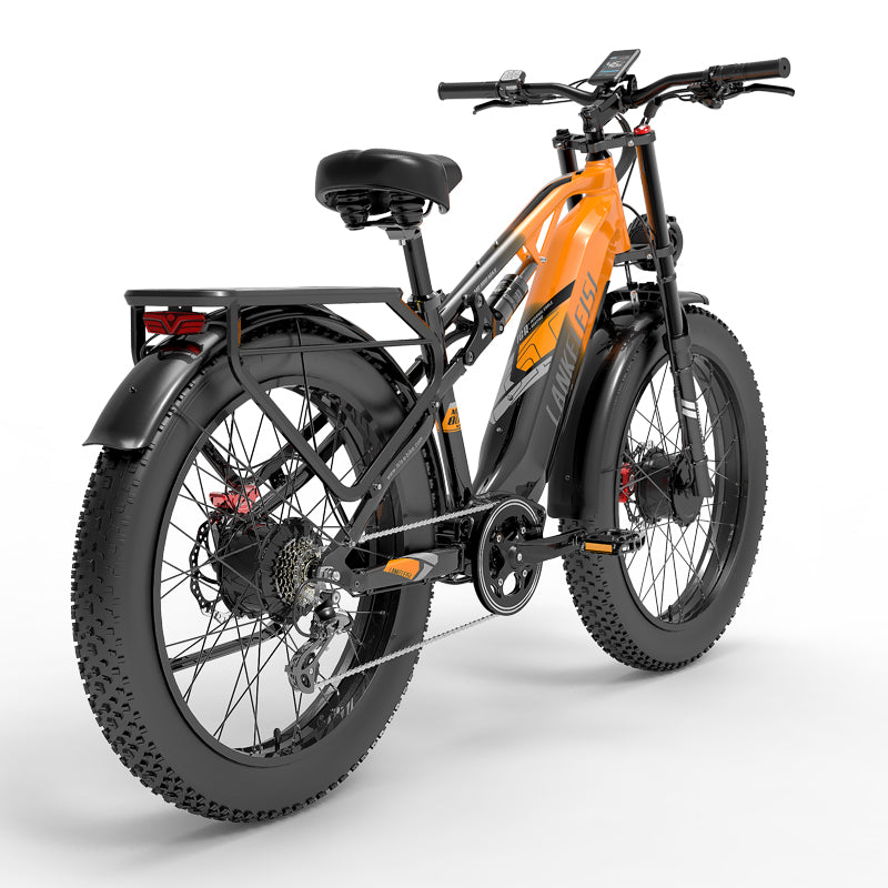 【Pre-vendita】LANKELEISI MG800Max 2000W Doppio Motore 26″ Pneumatici Fat Bici Elettrica All Terrain