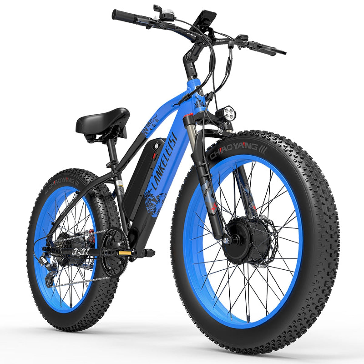 LANKELEISI MG740PLUS fat bike elettrica blu