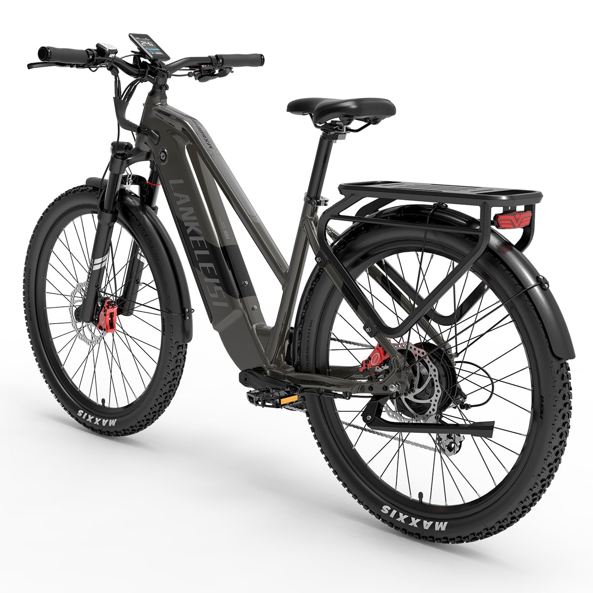 LANKELEISI MX600PRO bici elettrica trekking grigia