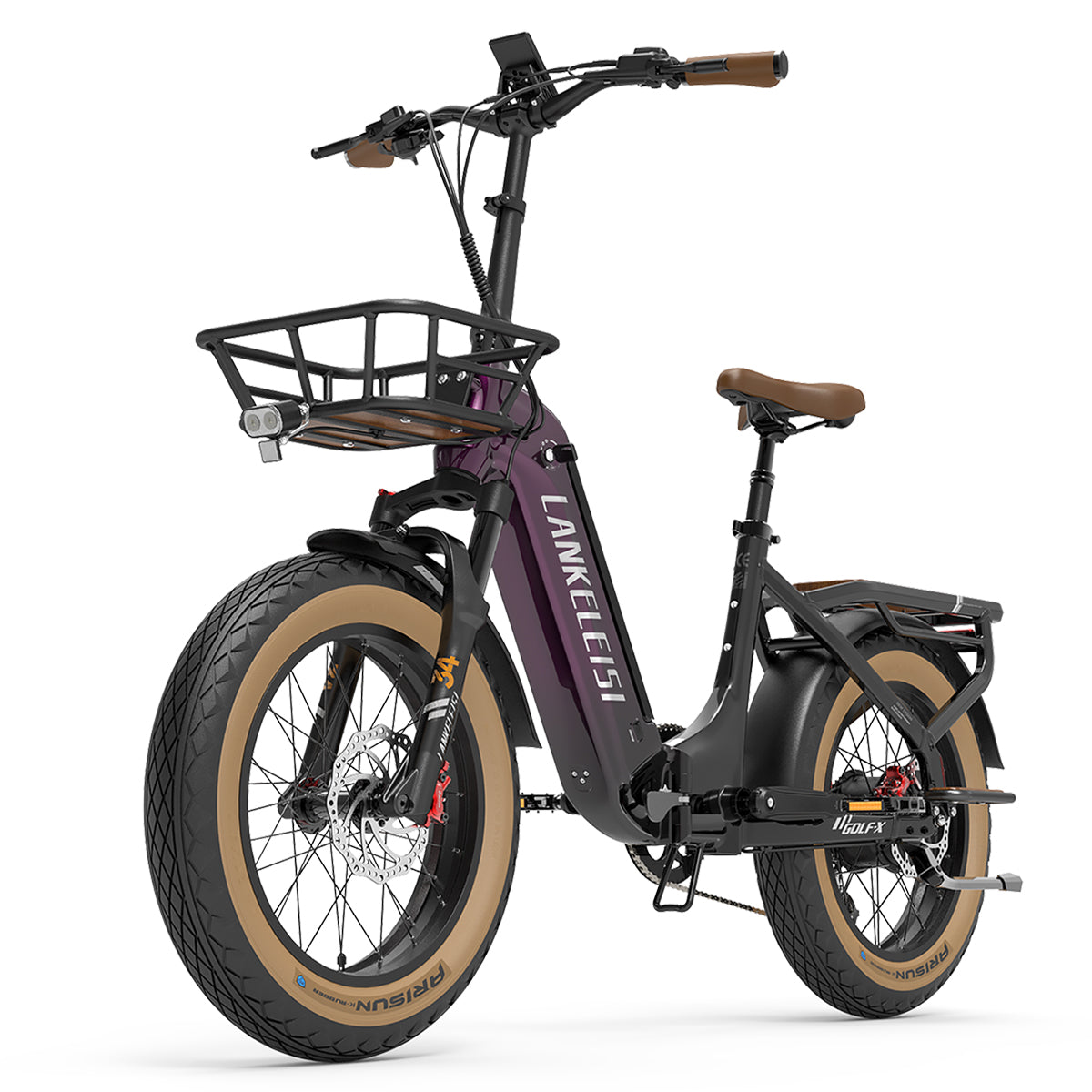 LANKELEISI GOLF-X City Bike Elettrica (viola)