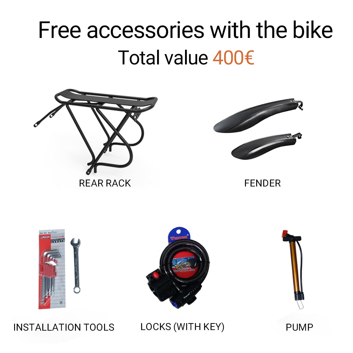 Free accessories with the bike