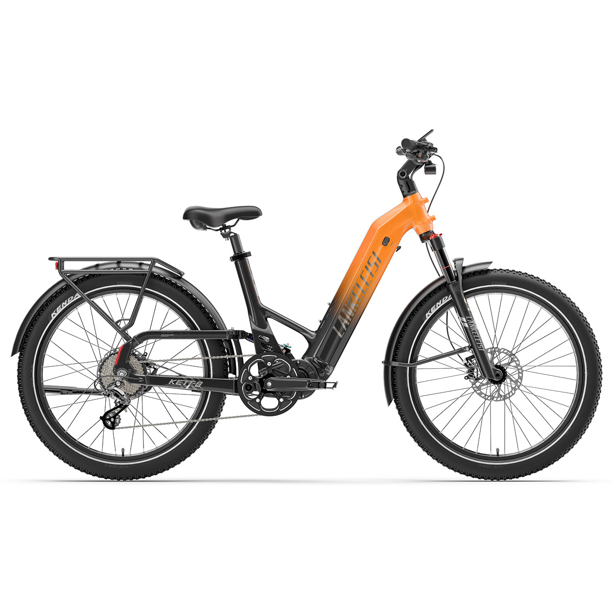 LANKELEISI KETT-8 Fat Bike Elettrica (arancione)