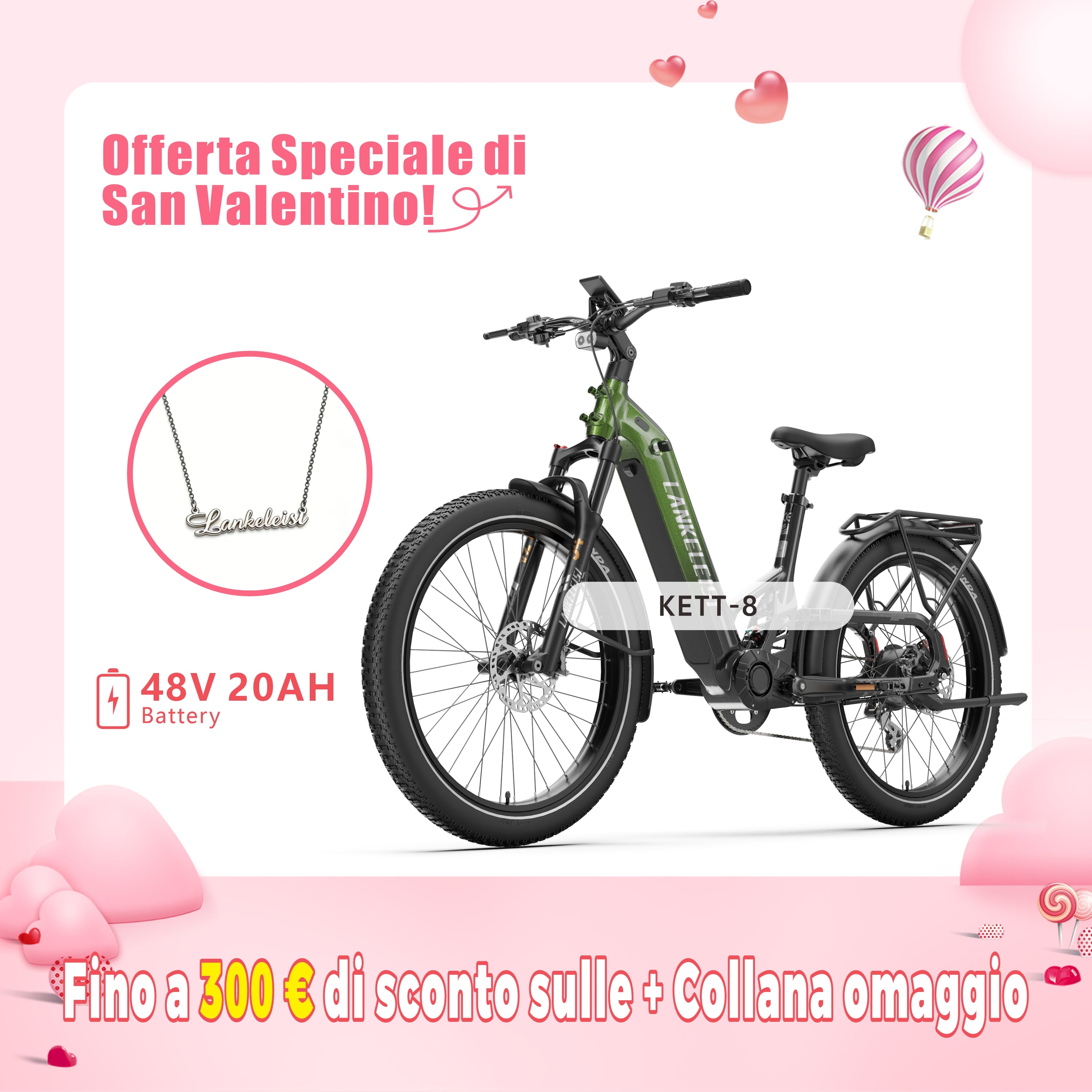 LANKELEISI KETT-8 City Bike Elettrica