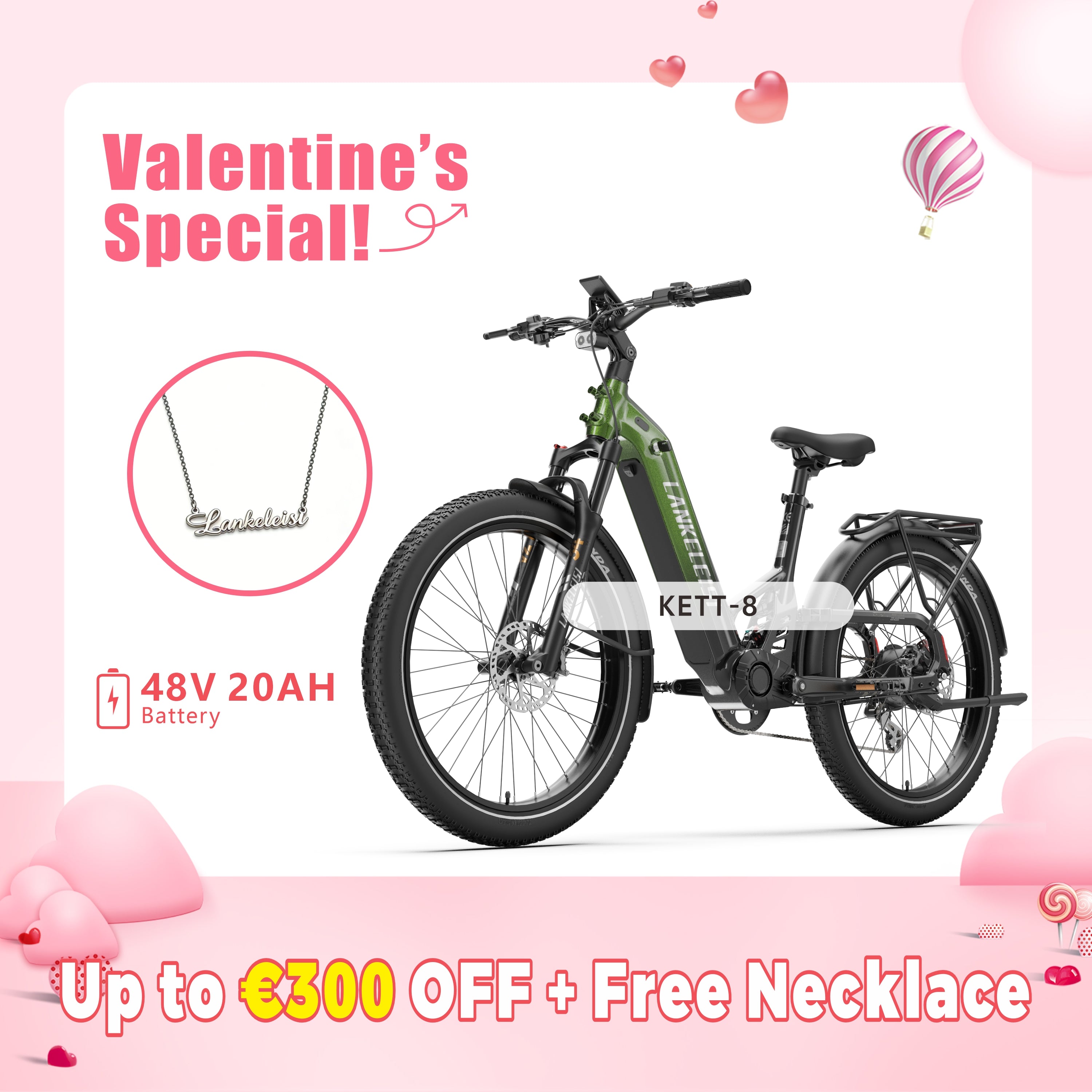 LANKELEISI KETT-8 City Bike Elettrica