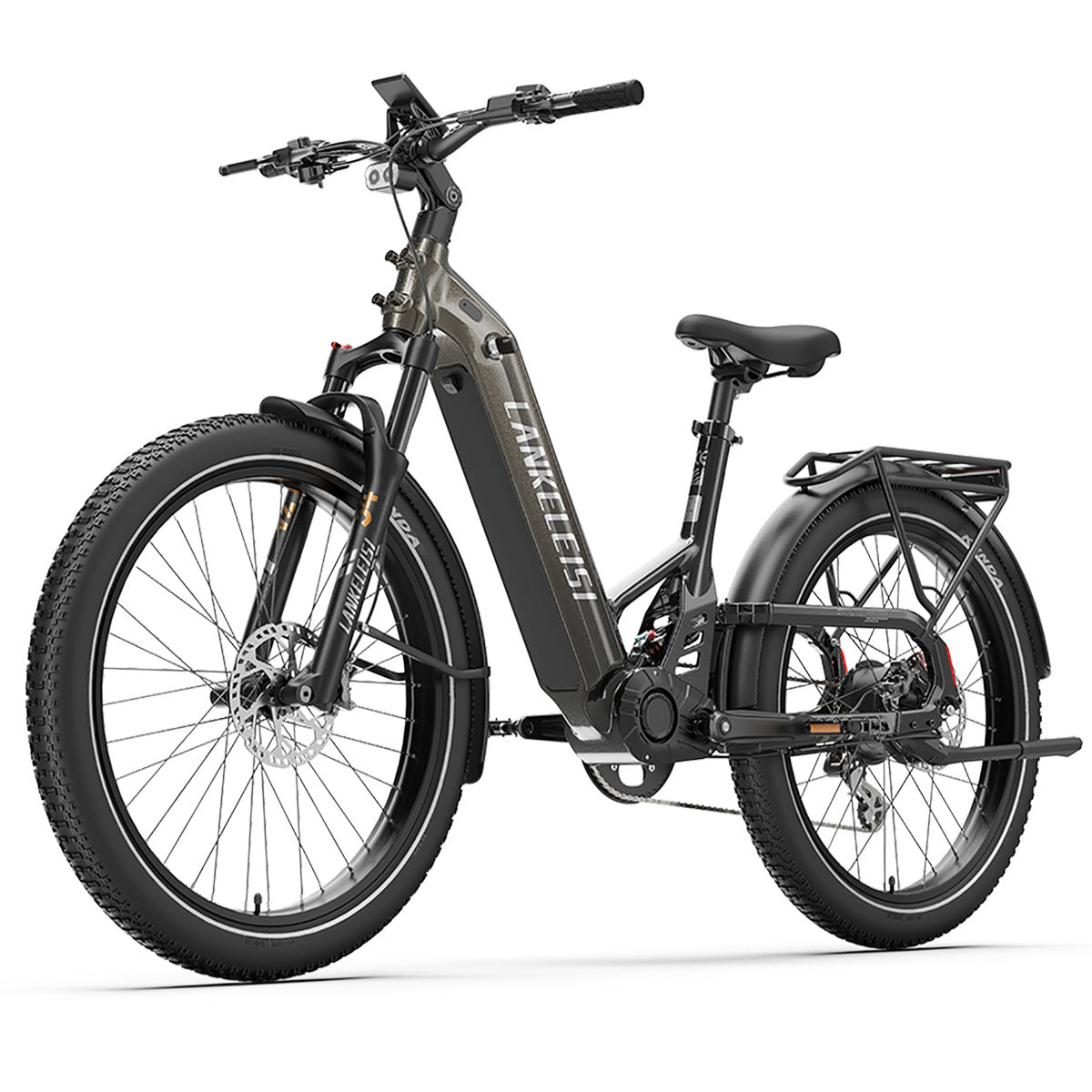 LANKELEISI KETT-8 City Bike Elettrica (grigio)