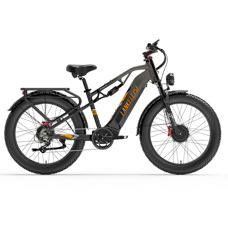 【Pre-vendita】LANKELEISI MG800Max 2000W Doppio Motore 26″ Pneumatici Fat Bici Elettrica All Terrain