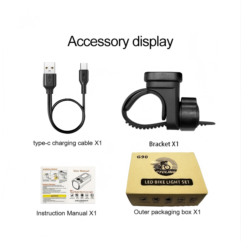 LANKELEISI faro anteriore abbagliante LED per bici elettrica