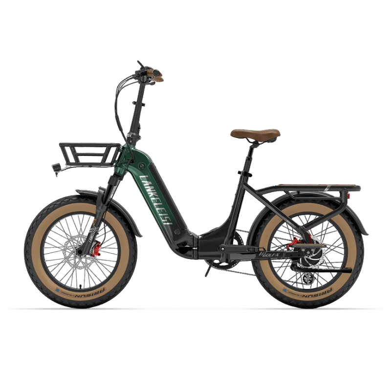 Bicicletta elettrica pieghevole LANKELEISI GOLF-X 960Wh con telaio step-thru, ideale per città e spostamenti urbani.