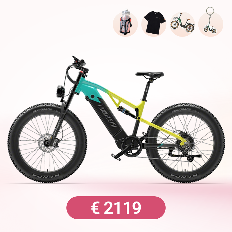 LANKELEISI RV800 Plus Mountain bike elettrica con motore Bafang da 750 W di alta qualità