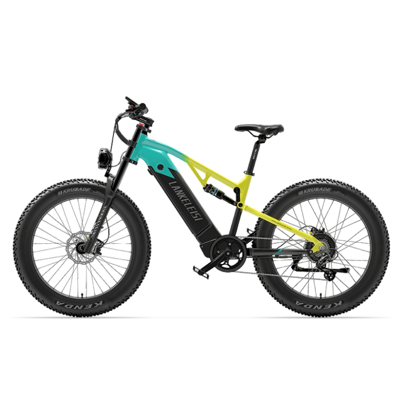 Bicicletta elettrica LANKELEISI RV800 Plus da montagna con motore Bafang da 750 W, telaio robusto e gomme adatte a terreni accidentati