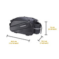 Rainproof bicycle rear rack bag by Lankeleisi-Bikes, shown mounted on a bike rear rack for carrying essentials.