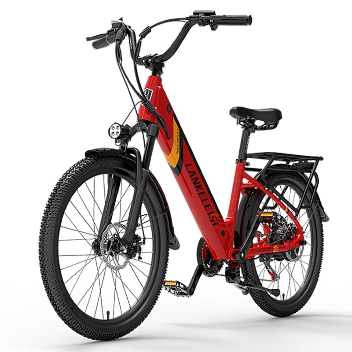 LANKELEISI ES500PRO city bike elettrica rossa
