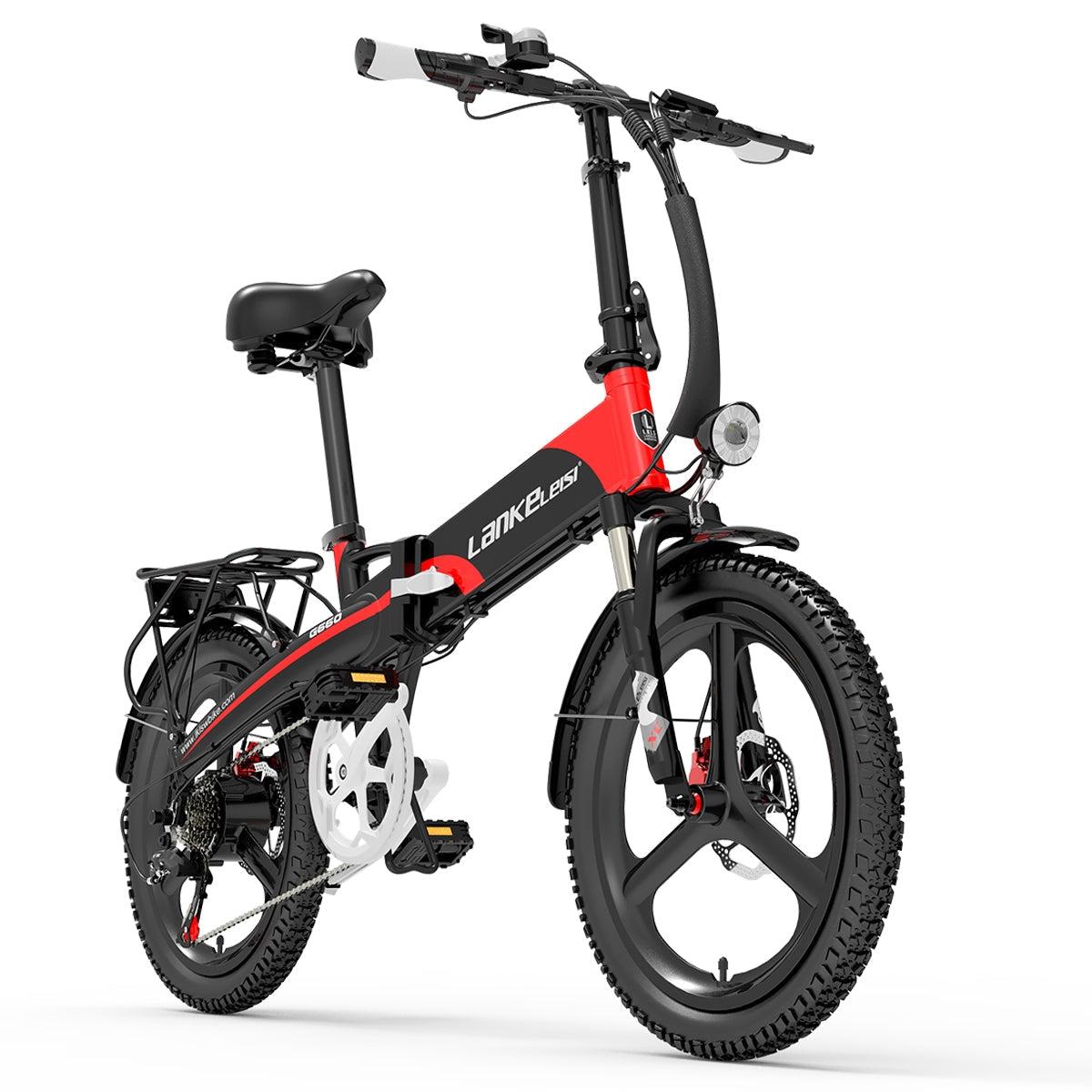 LANKELEISI 500W bici elettrica rossa