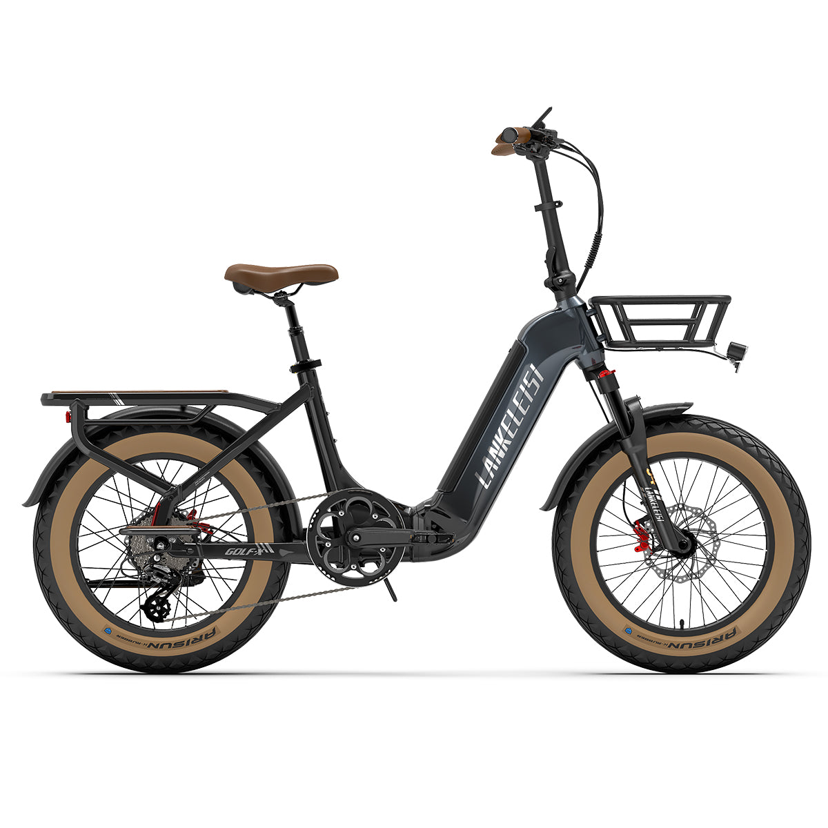 LANKELEISI GOLF-X Fat Bike Elettrica (grigio)