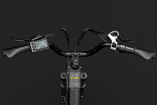 Lankeleisi Bikes handlebar for mountain bicycle, showcasing the sturdy black handlebar with mounting points on the headstock.